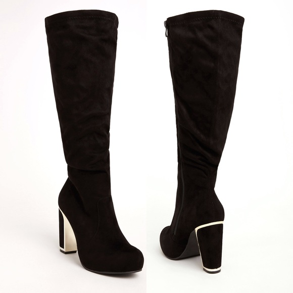 metallic slouch boots